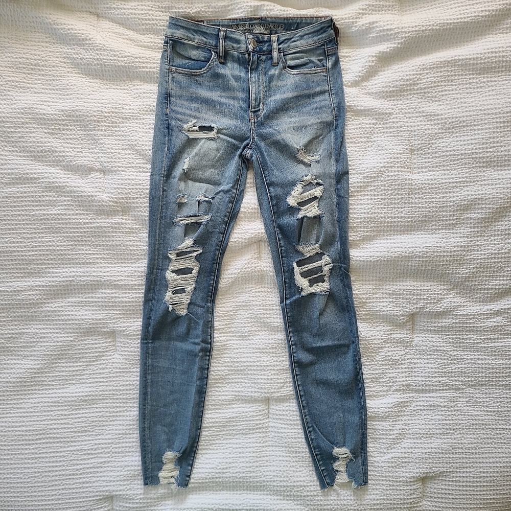 Distressed Blue Women's Jeans